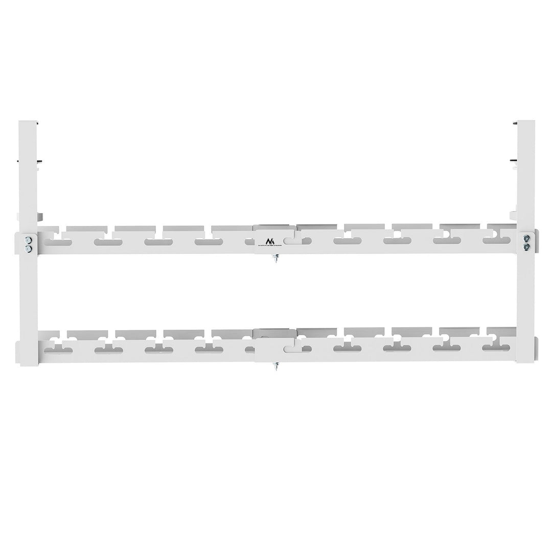 Maclean kabelholder til under skrivebordet, maks. belastning 5 kg, maks. 728 mm, 2 niveauer, hvid, MC-102 W