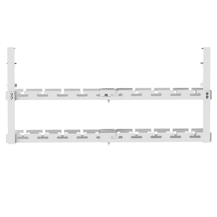 Maclean kabelholder til under skrivebordet, maks. belastning 5 kg, maks. 728 mm, 2 niveauer, hvid, MC-102 W