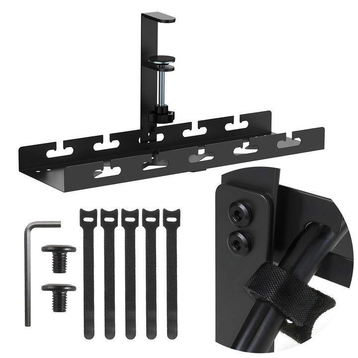 Maclean kabelholder til skrivebordet, maks. belastning 5 kg, sort, MC-105 B