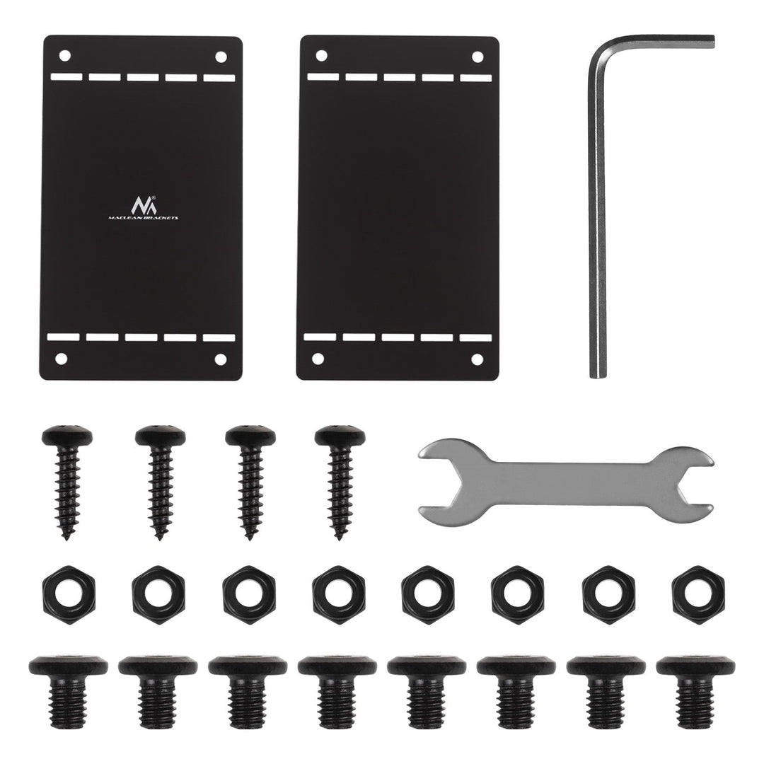 Kompakt kabelholder til skrivebordet fra Maclean, maks. belastning 5 kg, sort, MC-107 B