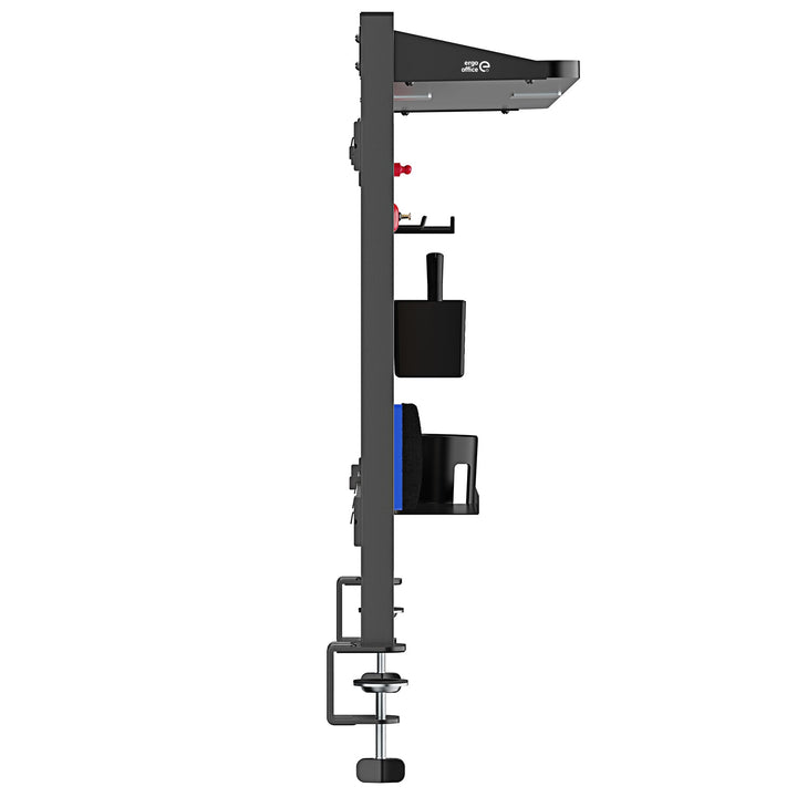 Skrivebordsafskærmning / organizer Ergo Office, maks. belastning 10 kg, hvid og kork tavle, bredde 1250 mm, sort, ER-300 B