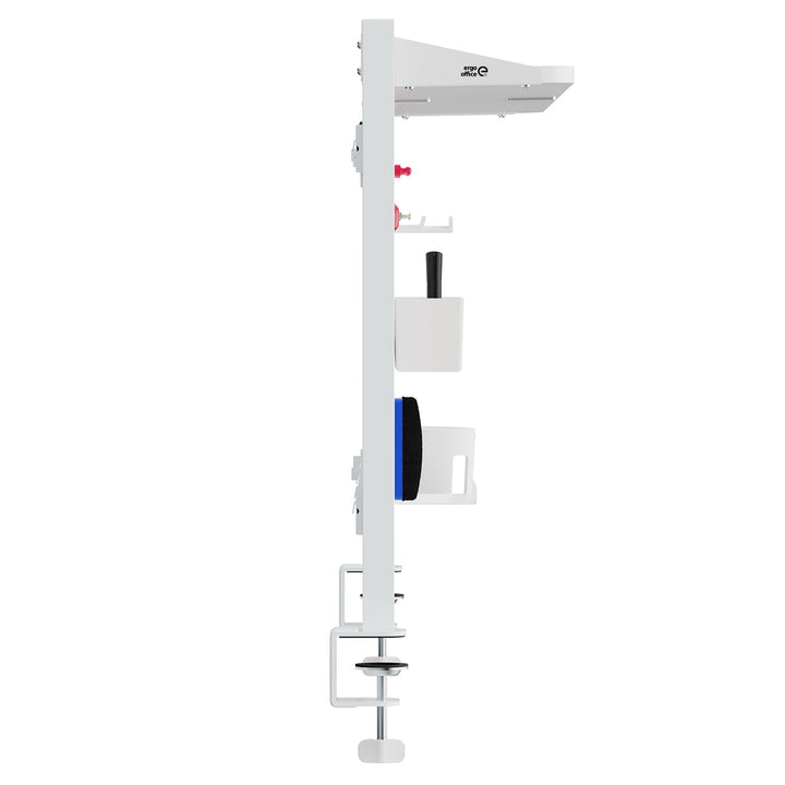 Skrivebordsafskærmning / organizer Ergo Office, maks. belastning 10 kg, hvid og korkplade, bredde 1250 mm, hvid, ER-300 W
