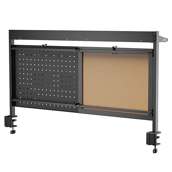 Skrivebordsafskærmning / organizer Ergo Office, maks. belastning 10 kg, hvid tavle, bredde 1116 mm, sort, ER-301 B
