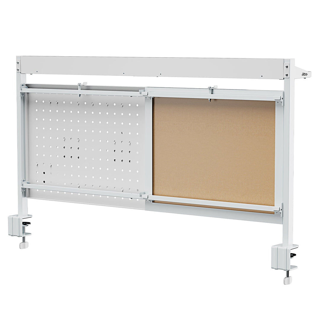 Skrivebordsafskærmning / organizer Ergo Office, maks. belastning 10 kg, hvid tavle, bredde 1116 mm, hvid, ER-301 W