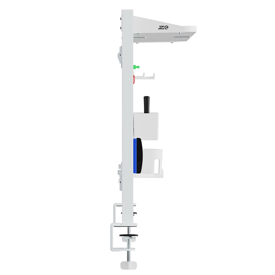 Skrivebordsafskærmning / organizer Ergo Office, maks. belastning 10 kg, hvid tavle, bredde 1116 mm, hvid, ER-301 W