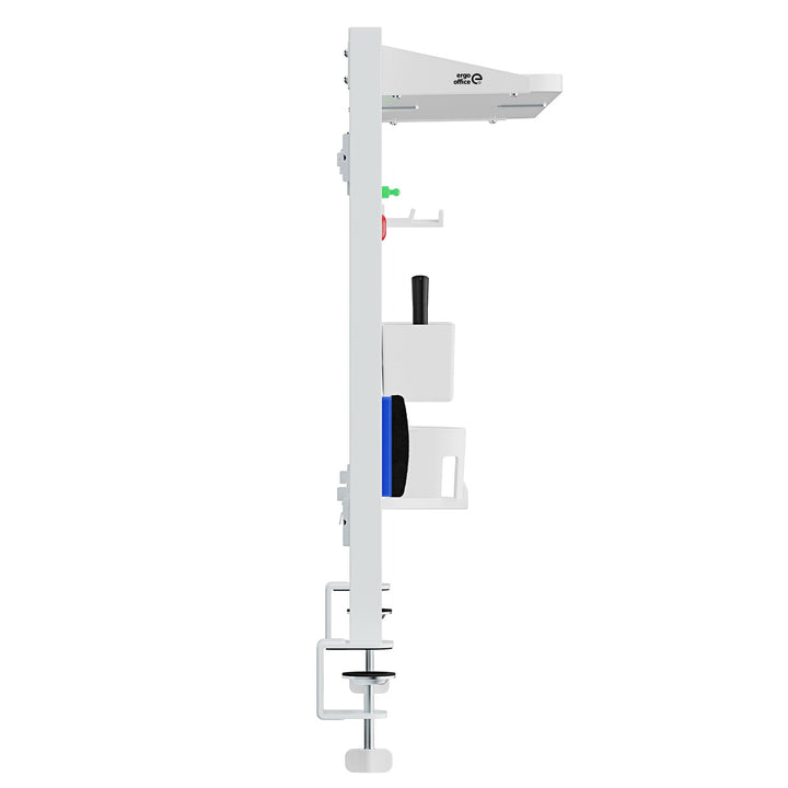Skrivebordsafskærmning / organizer Ergo Office, maks. belastning 10 kg, hvid tavle, bredde 1116 mm, hvid, ER-301 W