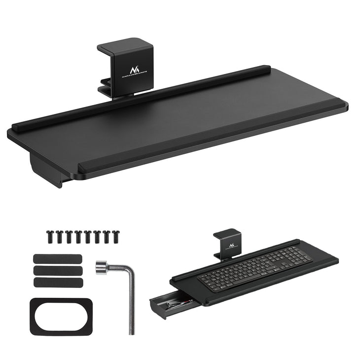 Maclean bordpladeholder til tastatur, maks. belastning 5 kg, justerbar i vandret og lodret retning, sort, MC-108 B