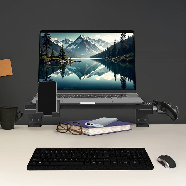 Ergo Office laptop-/skærmholder, maks. belastning 20 kg, til skærme på 13-32", sort, ER-303 B
