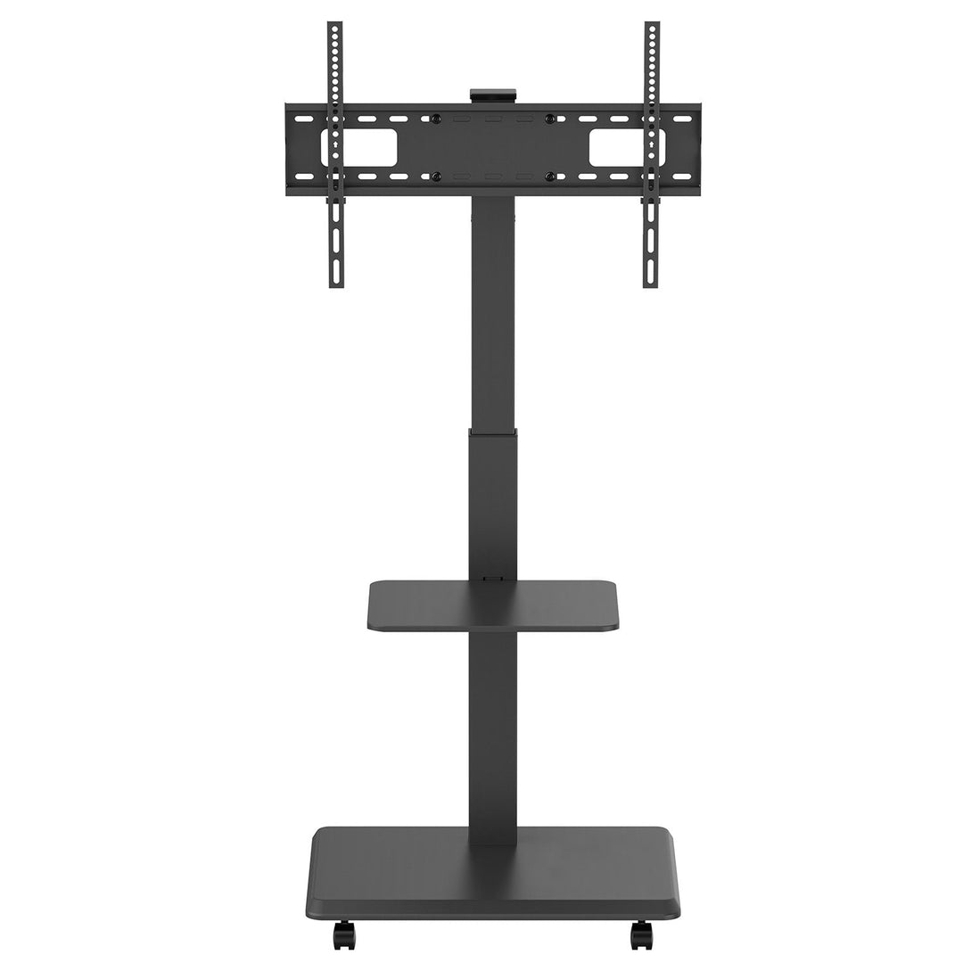 Stativ/vogn til tv Ergo-Office, maks. belastning 50 kg/5 kg hylde, maks. VESA 600x400, indbygget strømskinne, sort, ER-304 B