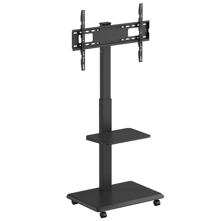 Stativ/vogn til tv Ergo-Office, maks. belastning 50 kg/5 kg hylde, maks. VESA 600x400, indbygget strømskinne, sort, ER-304 B