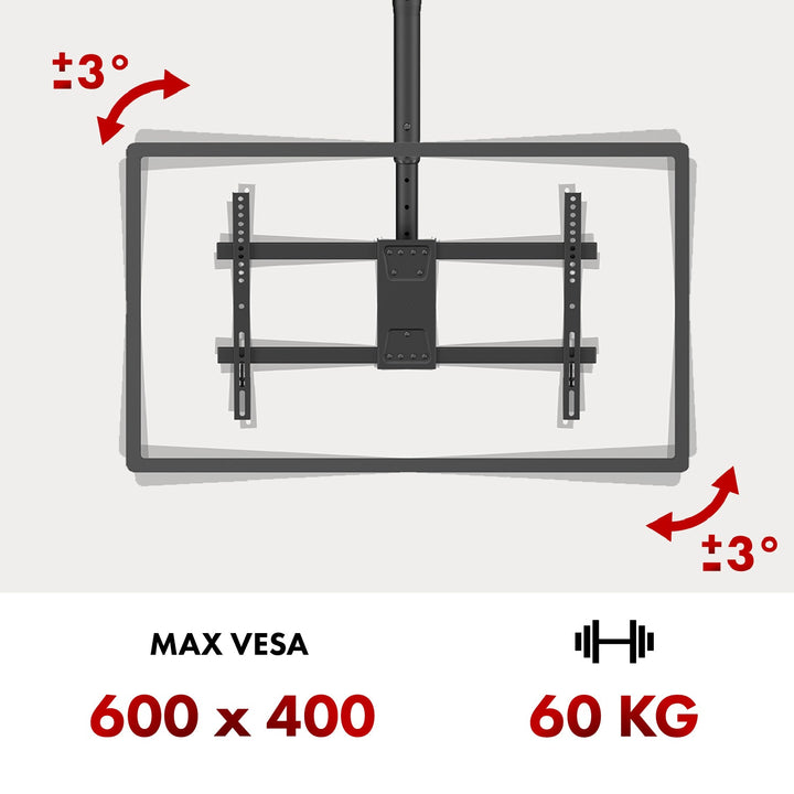 Loftbeslag til tv Maclean, maks. belastning 60 kg, 43-86", maks. VESA 600x400, MC-112 B