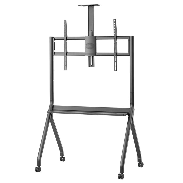 Stativ/vogn til tv Maclean, hylde til kamera, på hjul, 55-100", maks. belastning 120 kg/10 kg hylde, maks. VESA 900x600, sort, MC-114 B