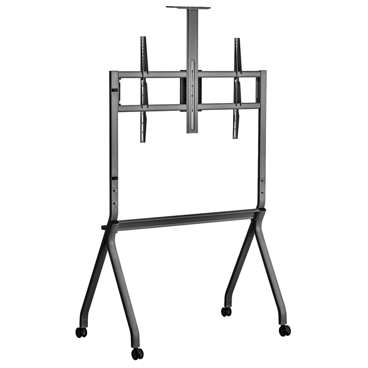 Stativ/vogn til tv Maclean, hylde til kamera, på hjul, 55-100", maks. belastning 120 kg/10 kg hylde, maks. VESA 900x600, sort, MC-114 B