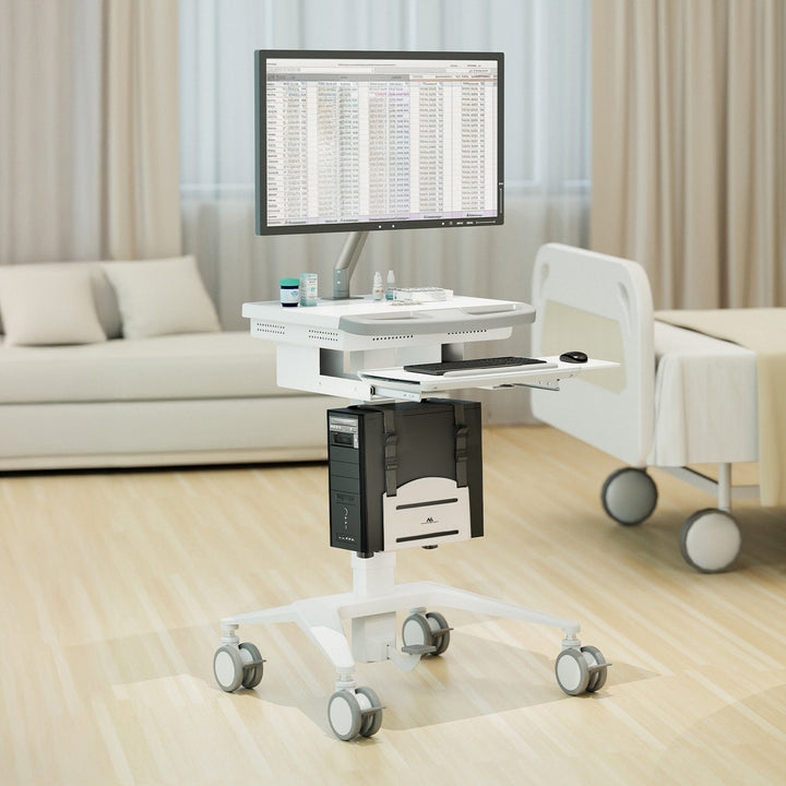 Maclean CPU-holder, rækkevidde 122-212 mm, maks. belastning 10 kg, hvid, MC-116 W