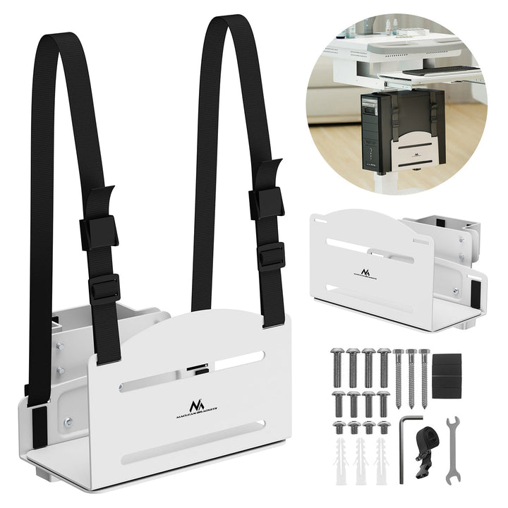 Maclean CPU-holder, rækkevidde 122-212 mm, maks. belastning 10 kg, hvid, MC-116 W