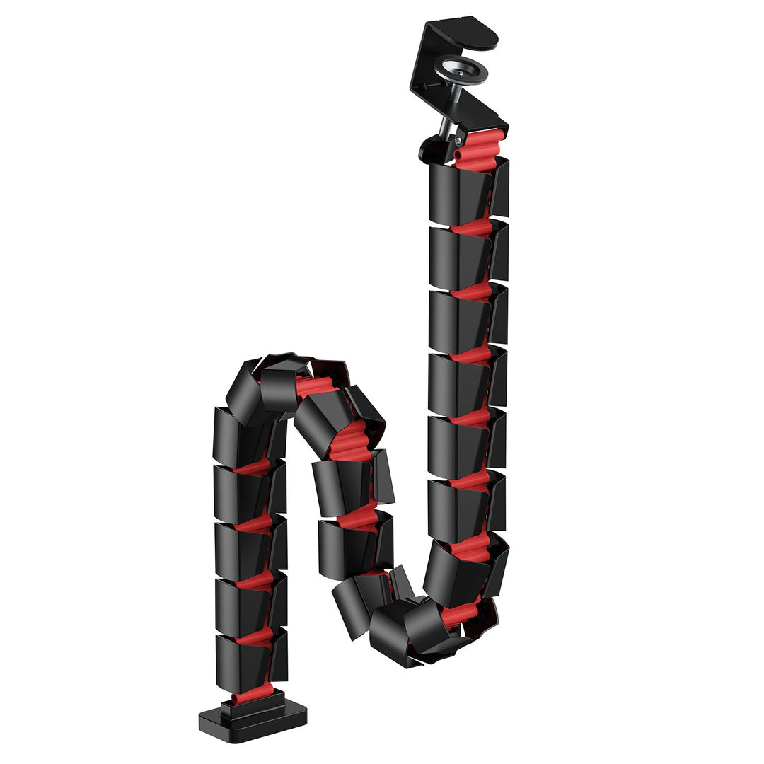 Kabelorganizer / dæksel til skrivebord Nano RS, 1345 mm, sort og rød, RS125