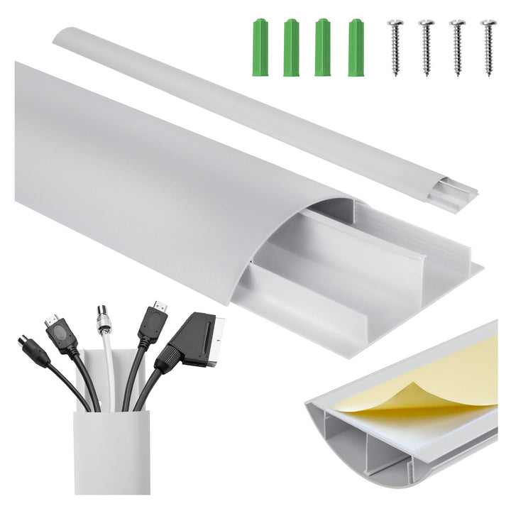 Aluminiumsdækliste til kabler Maclean, 62x20x750mm, sølvfarvet, MC-814 S