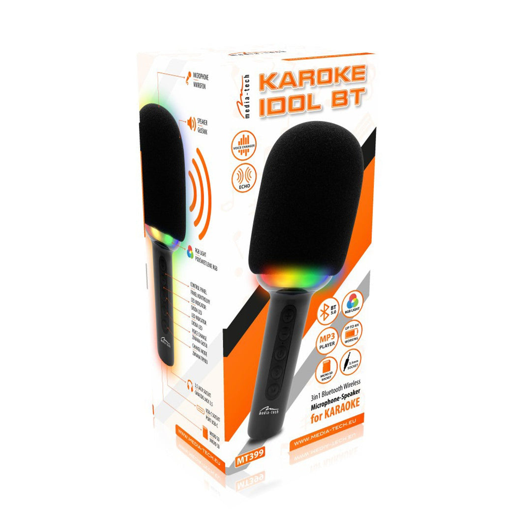 Karaoke-mikrofon med Bluetooth-højttaler KARAOKE IDOL BT Media-Tech MT399