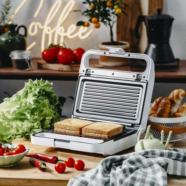 Adler sandwichmaker, kontaktgrill, 1100 W, hvid, AD 3070