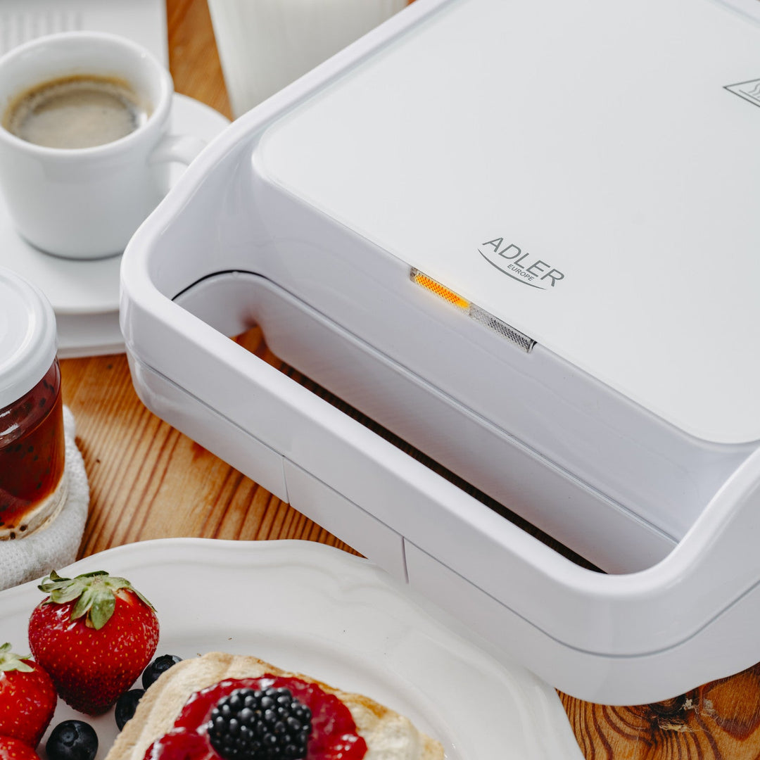 Adler sandwichmaker, kontaktgrill, 1100 W, hvid, AD 3070