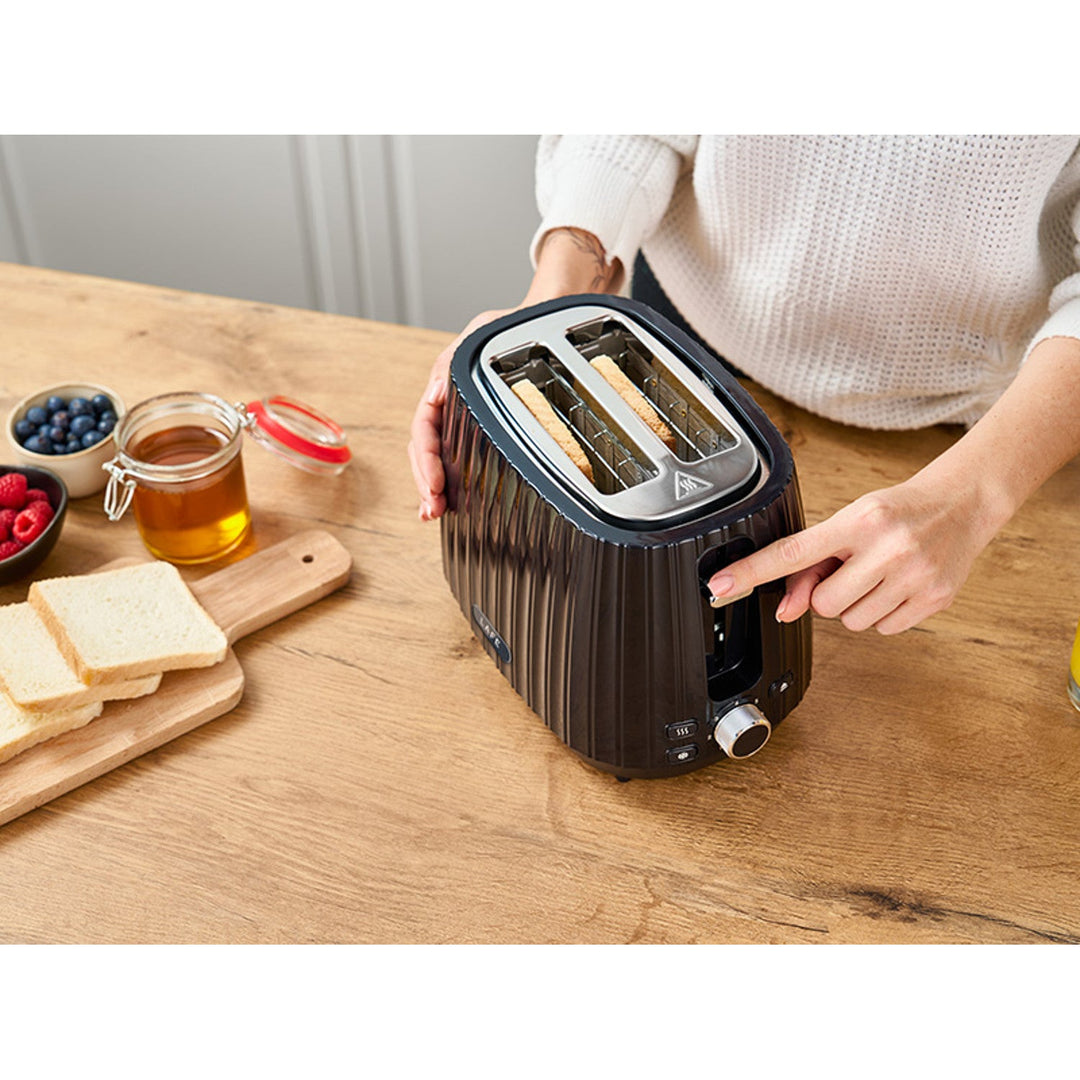 Lafe brødrister, 7-trins ristning, maks. 1080 W, sort, Modern