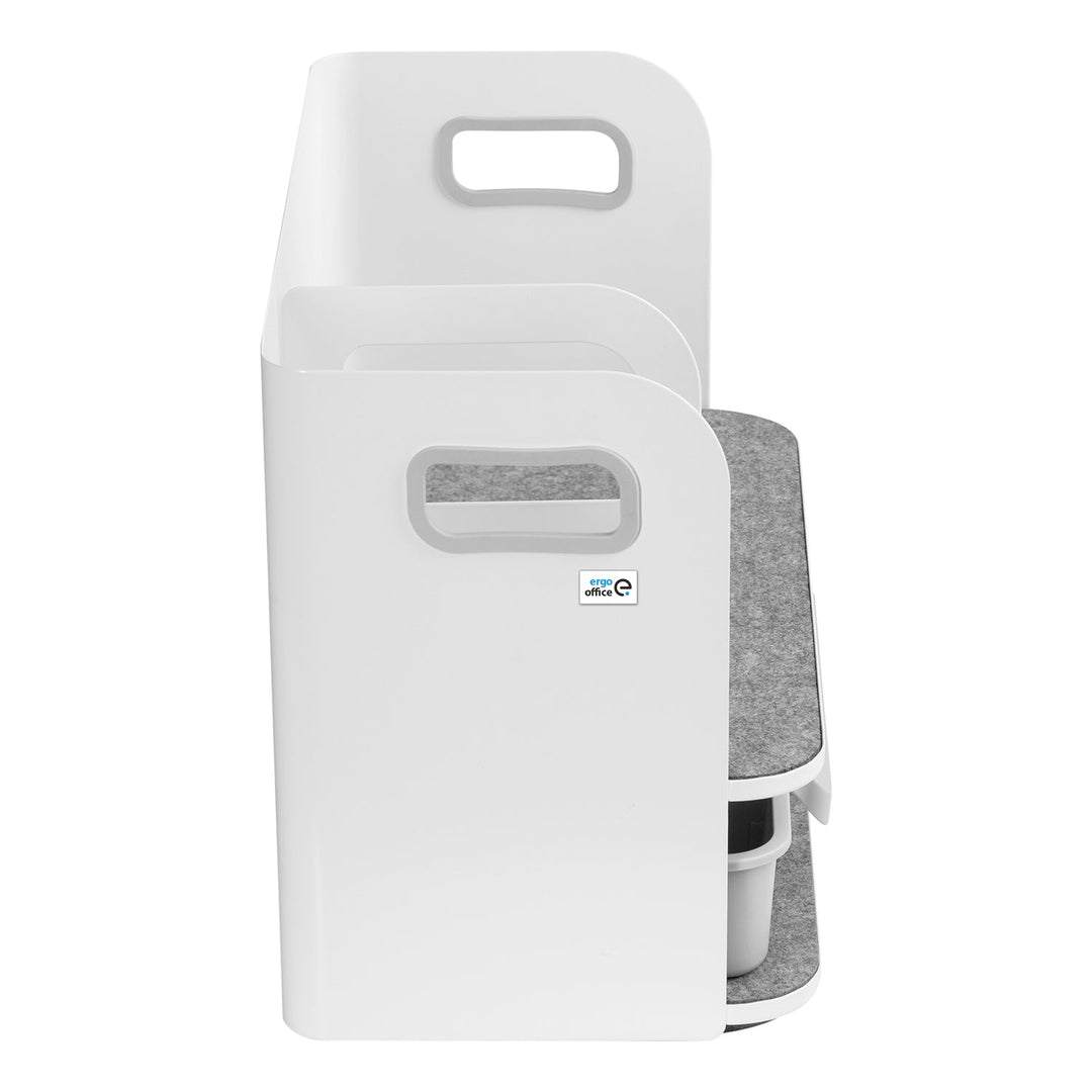 Ergo Office skrivebordsorganizer med skuffe, hvid, maks. 10 kg, ER-440 + Underbordsorganizer til tilbehør ER-442