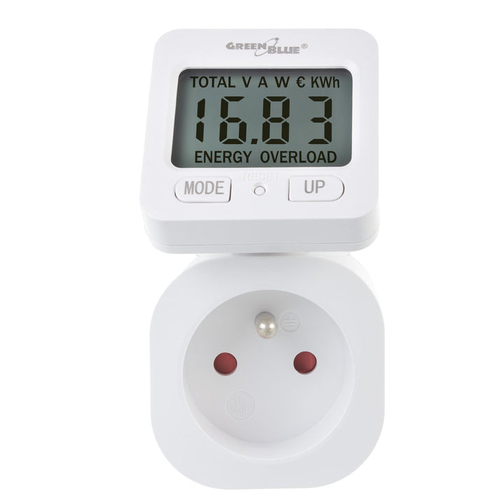 GreenBlue energimåler, wattmeter, 16 A, maks. 3680 W, hukommelse, GB615 E, 2 stk.