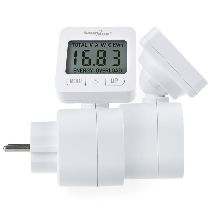 GreenBlue energimåler, wattmeter, 16 A, maks. 3680 W, hukommelse, GB615 E, 2 stk.