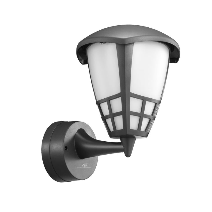 Wall lamp 1xE27 Maclean, max load 60W, IP65, grey color, MCE519 GR + LED filament bulb E27, 6W 230V Maclean Energy MCE267 WW warm white 3000K 720lm retro decorative edison