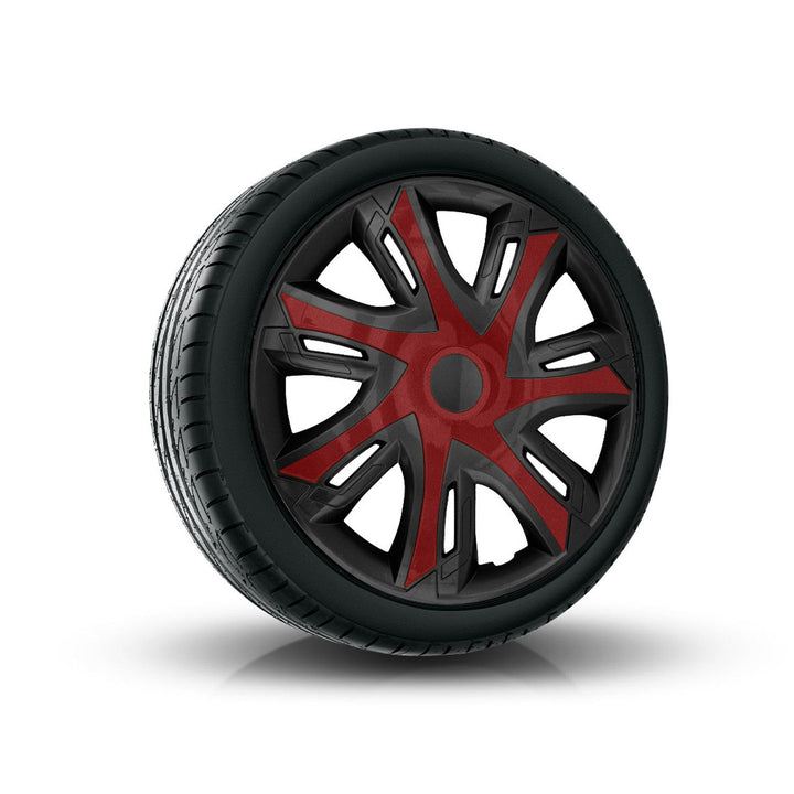 Universal hjulkapsler 15'' NRM N-Power tofarvet sort - bordeauxrød 1 stk.