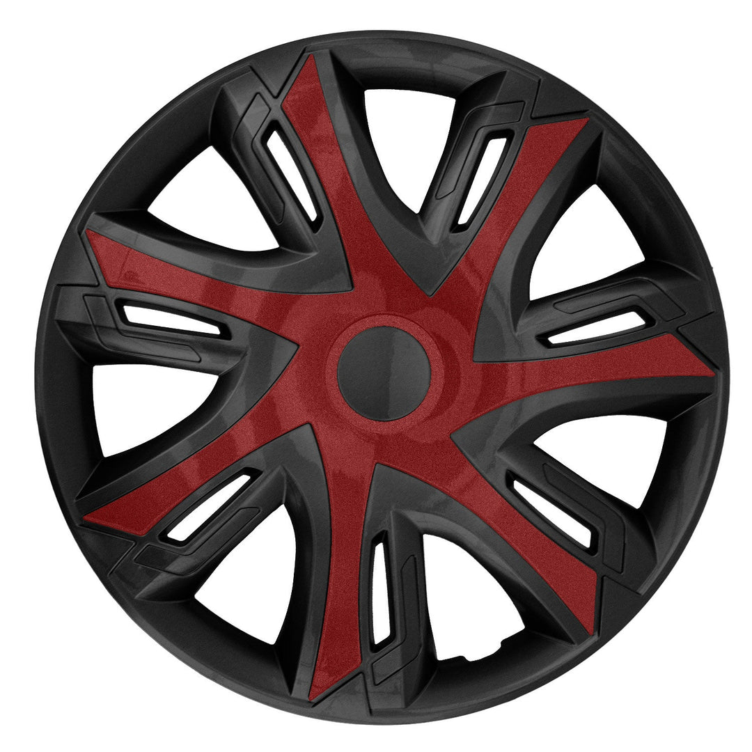 Universal hjulkapsler 15'' NRM N-Power tofarvet sort - bordeauxrød 1 stk.