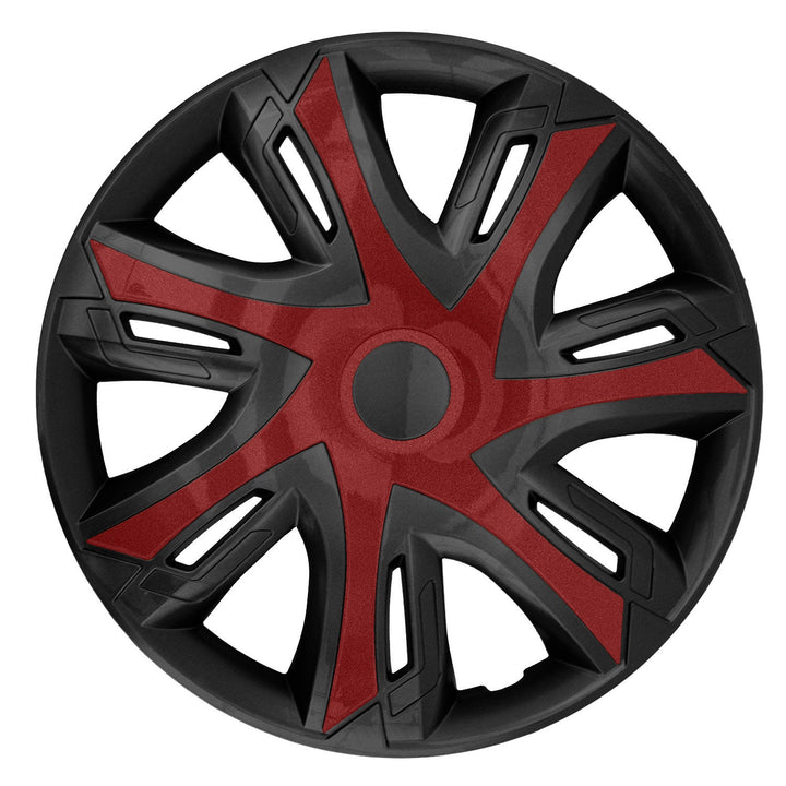 Universal hjulkapsler 15'' NRM N-Power tofarvet sort - bordeauxrød 1 stk.