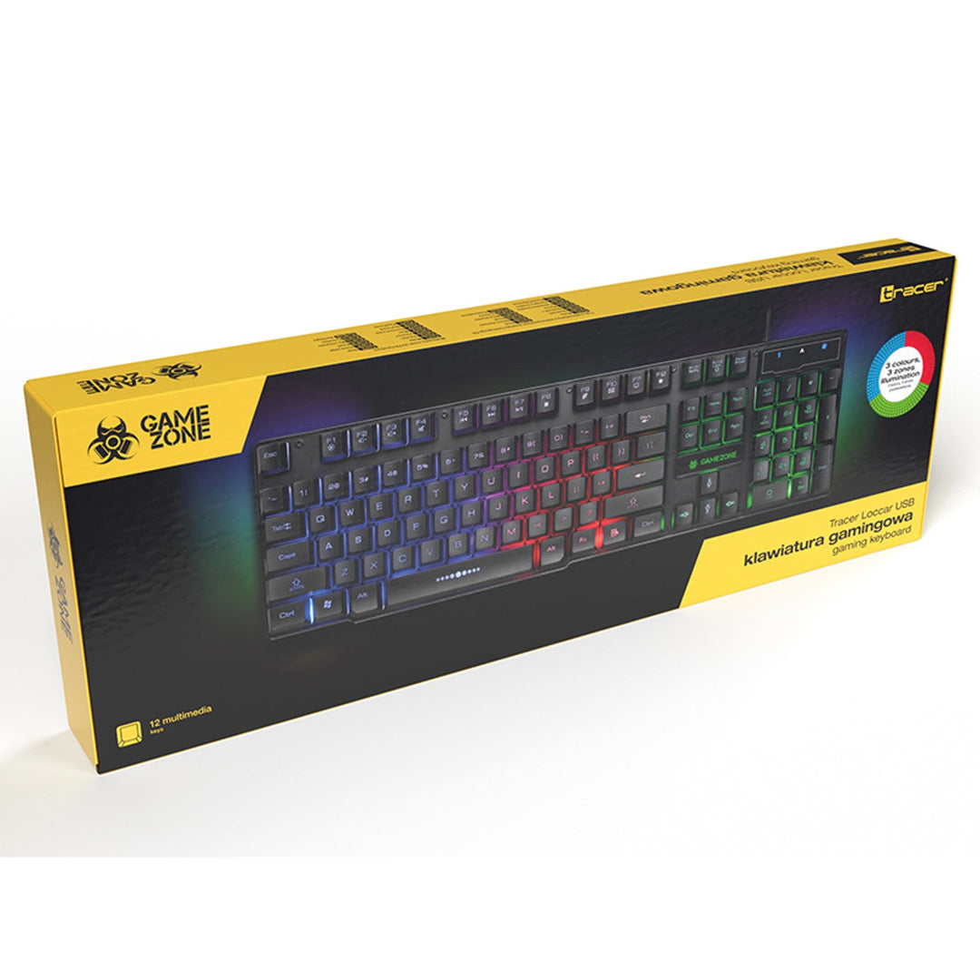 Tracer gaming-tastatur, LED-belysning, USB, GAMEZONE LoCCar