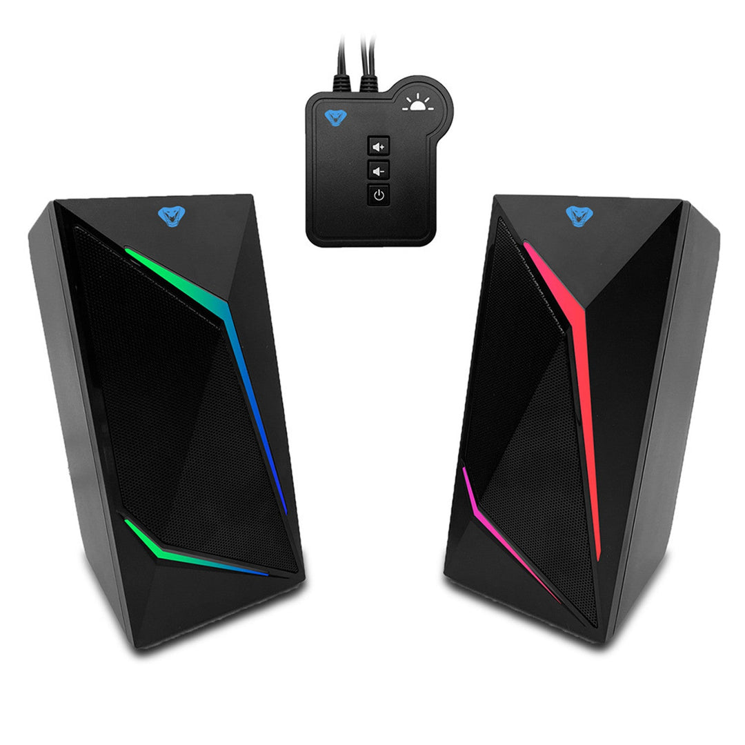 Gaming-højttalere 2.0 med Bluetooth, farvet LED RGB-belysning Media-Tech COBRA PRO URION 2.0 MT3172
