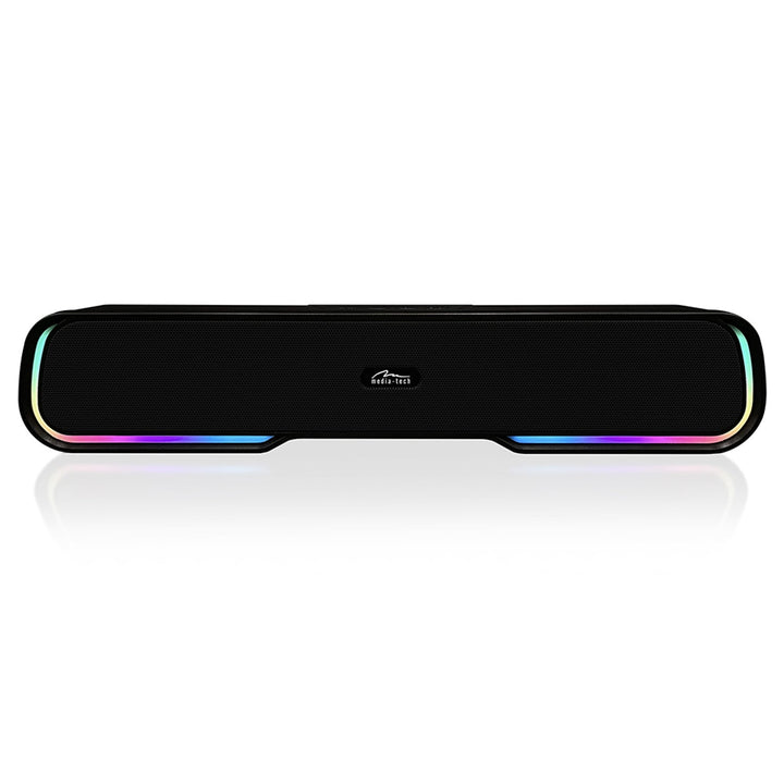 Bærbar Bluetooth-højttaler af typen soundbar, flerfarvet RGB-belysning, RMS 10 W, PMPO 450 W, FM-radio, MP3. AUX, indbygget batteri, Media-Tech PHANTOM BT
