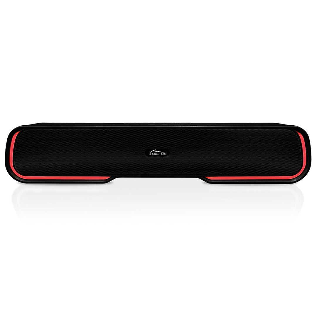 Bærbar Bluetooth-højttaler af typen soundbar, flerfarvet RGB-belysning, RMS 10 W, PMPO 450 W, FM-radio, MP3. AUX, indbygget batteri, Media-Tech PHANTOM BT