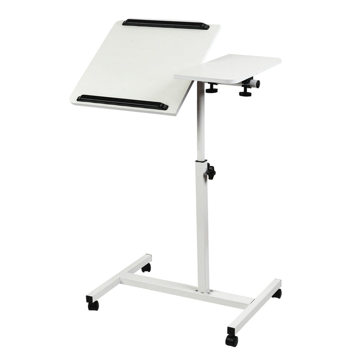 Maclean mobil skrivebord/stativ til bærbar computer, hvid, højdejustering 59-89 cm, maks. 30 kg, MC-121 W