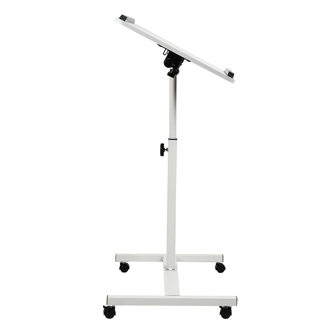 Maclean mobil skrivebord/stativ til bærbar computer, hvid, højdejustering 59-89 cm, maks. 30 kg, MC-121 W