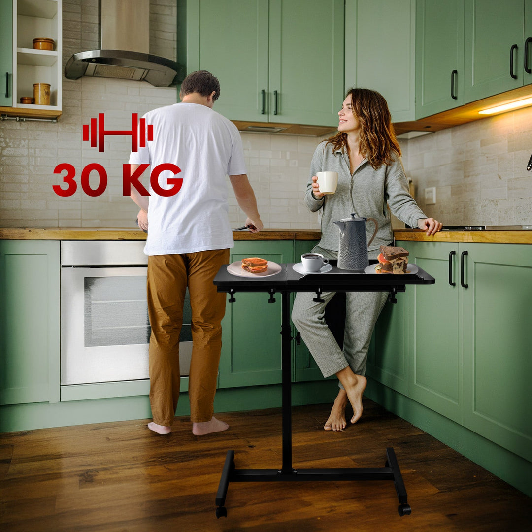 Maclean mobil skrivebord/stativ til bærbar computer, sort, højdejustering 59-89 cm, maks. 30 kg, MC-121 B