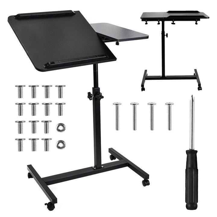 Maclean mobil skrivebord/stativ til bærbar computer, sort, højdejustering 59-89 cm, maks. 30 kg, MC-121 B