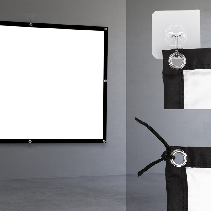 Maclean-projektionsskærm, 86", 175x131 cm, ramme 25 mm 4:3, kroge til spænding, MC-166