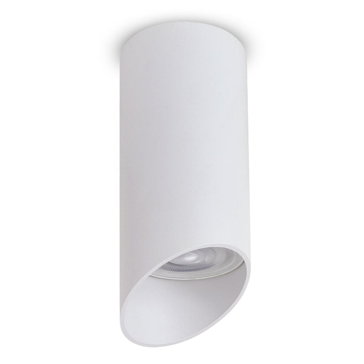 Oplægning / rør Maclean, punktbelysning, rund, aluminium, GU10, 55x130mm, hvid, MCE360 W+LED-pære GU10 7W Maclean Energy MCE437 WW varm hvid 3000K, 220-240V~, 50/60Hz, 490 lumen