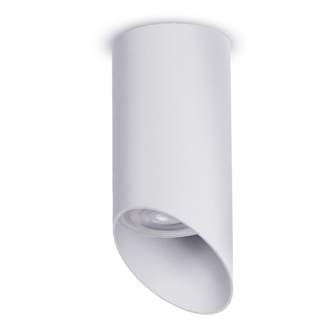 Maclean surface-mounted luminaire / tube, spot, round, aluminum, GU10, 55x130mm, white color, MCE360 W 3pcs+ LED bulb GU10 7W Maclean Energy MCE437 NW neutral white 4000K, 220-240V~, 50/60Hz 3pcs