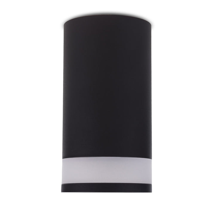 Maclean påbygning / rør, spot, rund, aluminium, GU10, 55x130 mm, sort, MCE361 B + LED-pære GU10 7W Maclean Energy MCE437 WW varm hvid 3000K, 220-240V~, 50/60Hz, 490 lm