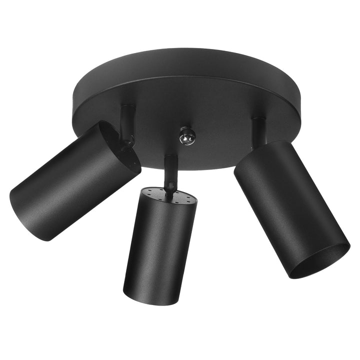 Maclean ceiling lamp, spot, movable, aluminum, 3xGU10, 55x90mm, matte black color, MCE362 B + LED bulb GU10 7W Maclean Energy MCE437 NW neutral white 4000K, 220-240V~, 50/60Hz 3pcs