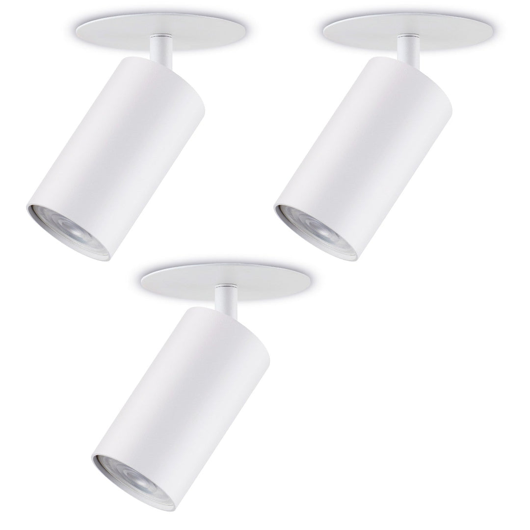 Maclean flush mount/tube luminaire, spot, round, aluminum, GU10, 55x130mm, white, MCE364 W 3pcs+ Maclean Energy MCE437 NW GU10 7W LED bulb neutral white 4000K, 220-240V~, 50/60Hz 3pcs