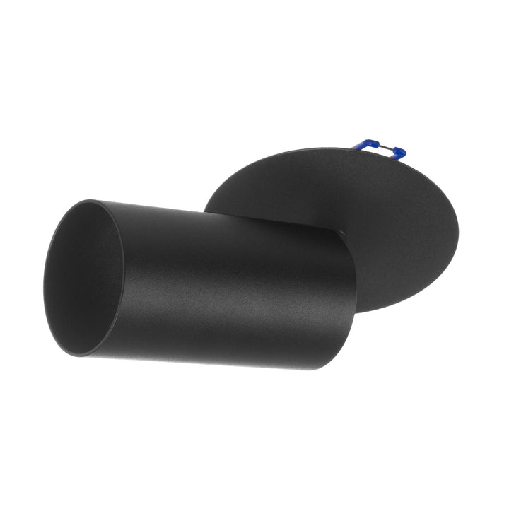 Indbygget armatur / rør Maclean, punktbelysning, rund, aluminium, GU10, 55x130 mm, sort, MCE364 B+LED-pære GU10 7W Maclean Energy MCE437 WW varm hvid 3000K, 220-240V~, 50/60Hz, 490lm