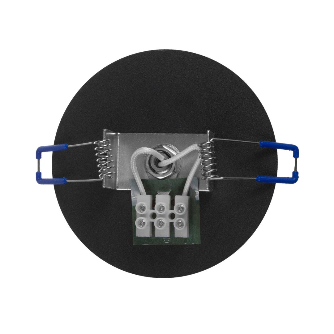 Indbygget armatur / rør Maclean, punktbelysning, rund, aluminium, GU10, 55x130 mm, sort, MCE364 B+LED-pære GU10 7W Maclean Energy MCE437 WW varm hvid 3000K, 220-240V~, 50/60Hz, 490lm