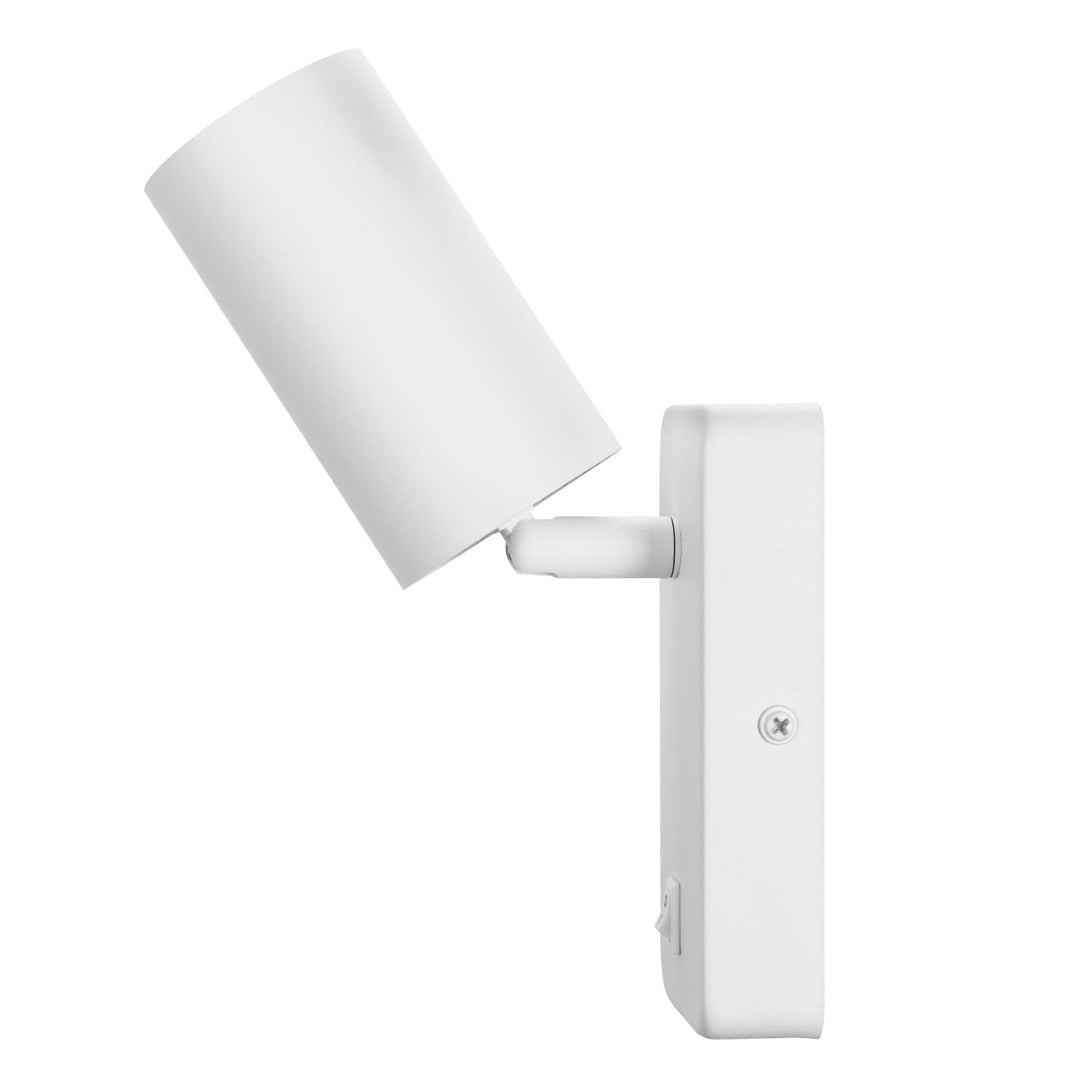 Wall lamp Maclean, spot, round, GU10, with switch 55x90mm, white color, MCE369 W 2pcs+ LED bulb GU10 7W Maclean Energy MCE437 NW neutral white 4000K, 220-240V~, 50/60Hz 2pcs