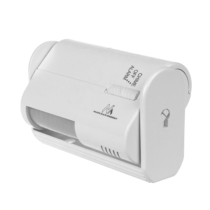 Trådløs indgangssignalgiver fra Maclean, PIR-sensor, rækkevidde 8 m, strømforsyning 9 V DC-batteri, lydstyrke over 70 dB, MCE311 W, 2 stk.